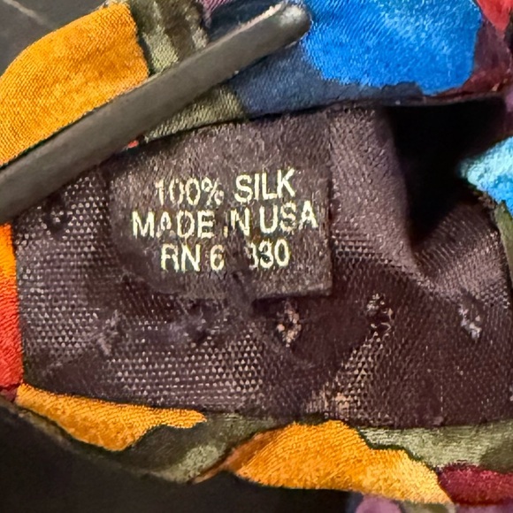 Jerry Garcia Orange Multicolored Abstract Mens Neck Tie Classic Width - Picture 4 of 7